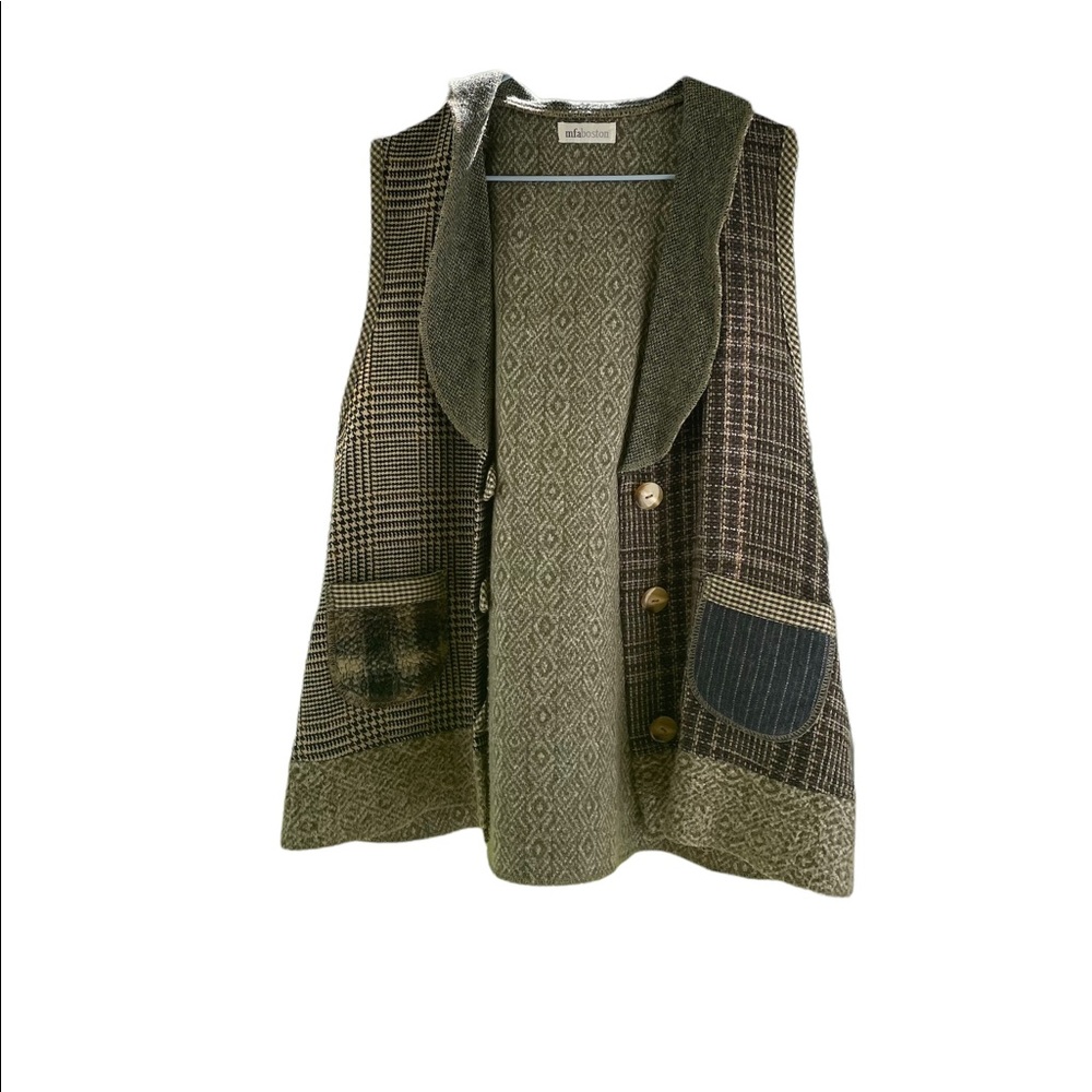 Handmade Mfa Boston repurposed sweater vest